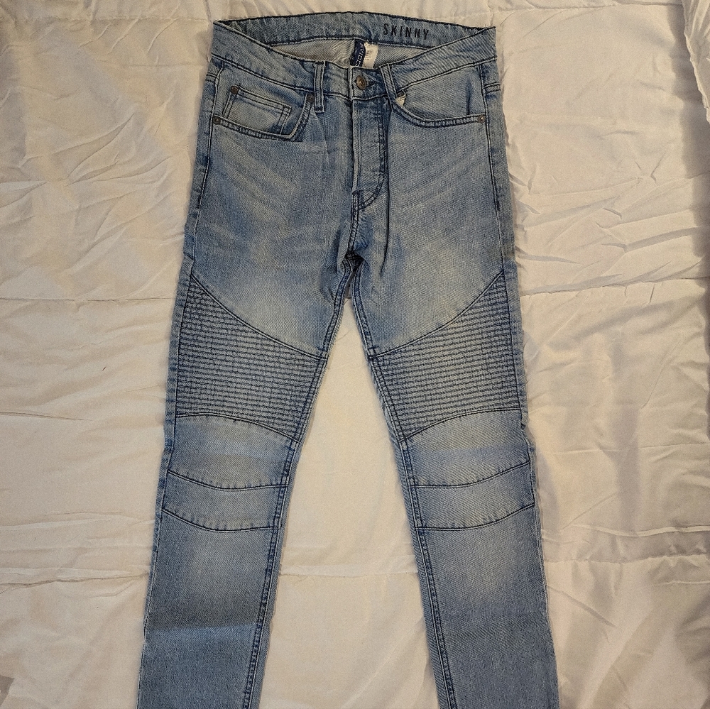 H&M Skinny Biker Denim Jeans